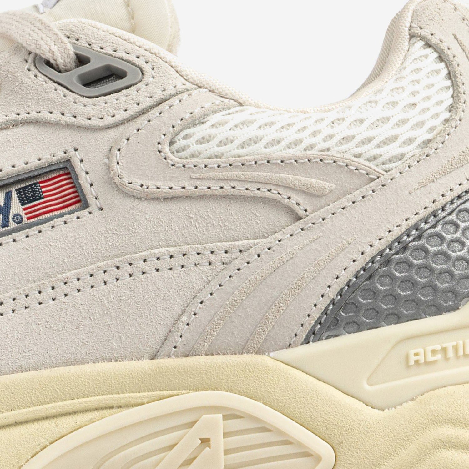 SNEAKERS HYPERWAY HYLMUM18 SUEDEMESHWHTSILV AUTRY 