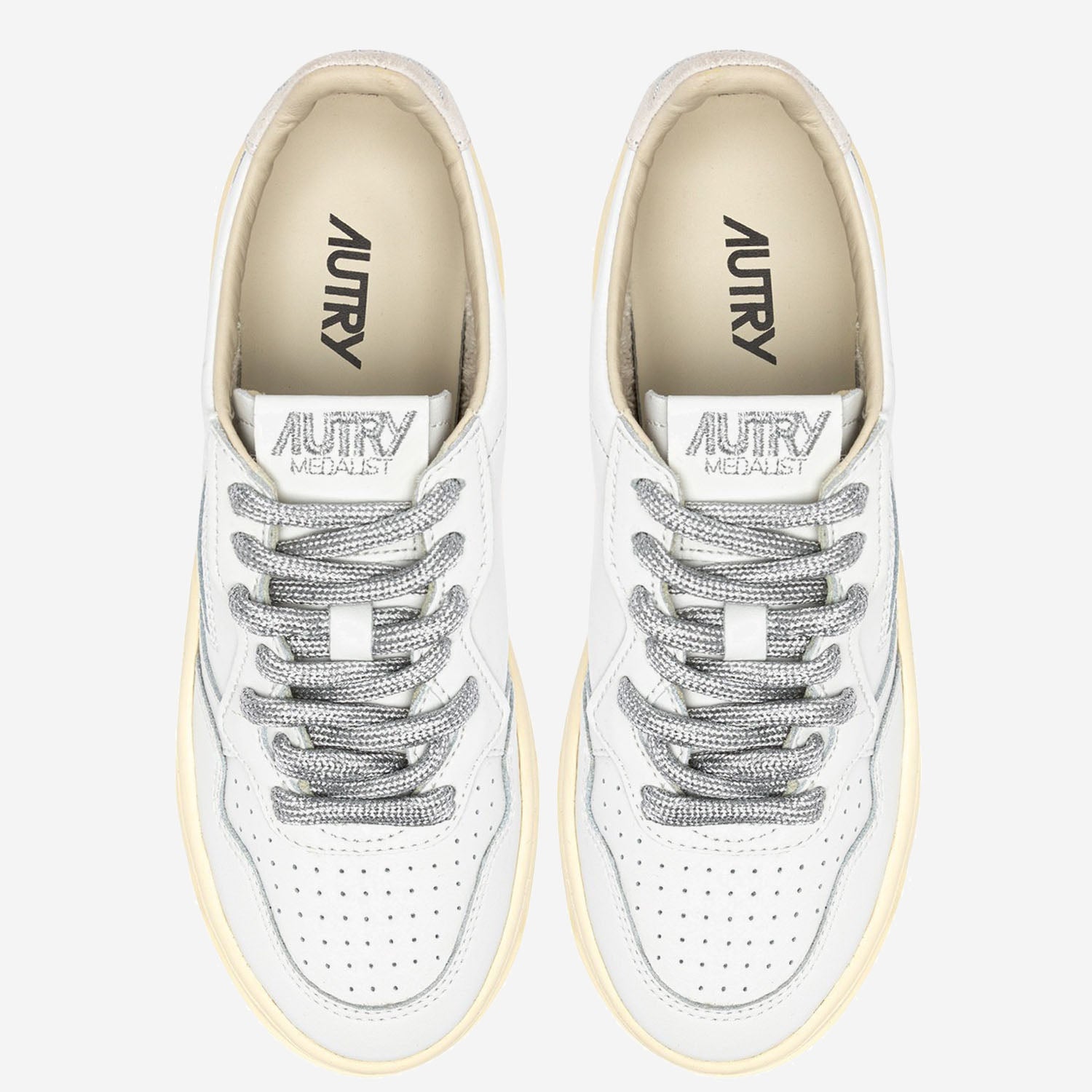 SNEAKERS MEDALIST PLATFORM PTLWSW02 LEATSWOLLWHTSILV AUTRY 