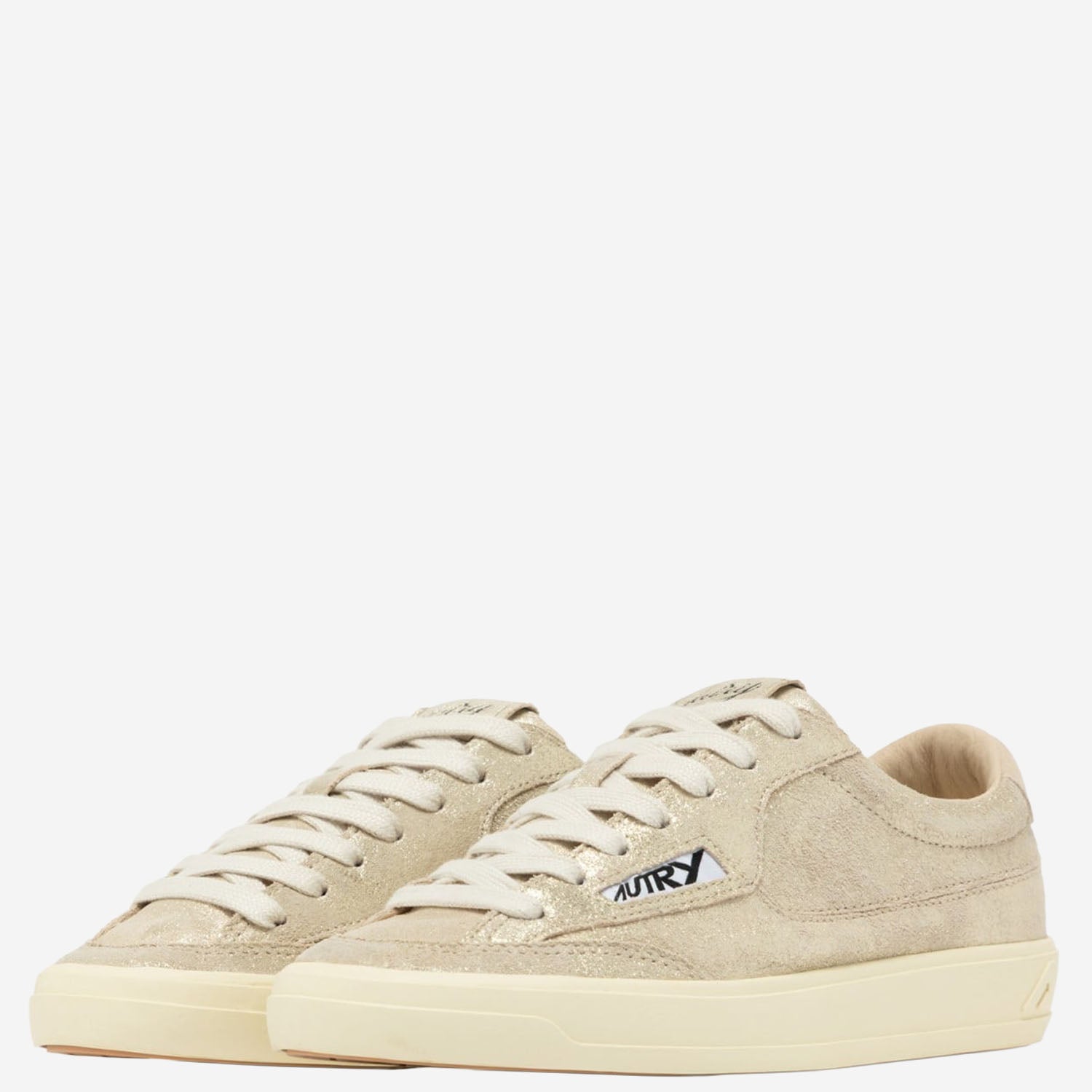 SNEAKERS WINDSCAPE LOW IN SUEDE LAMINATO ORO SCLWZE02 LAMSUESUEPLATSAND AUTRY 