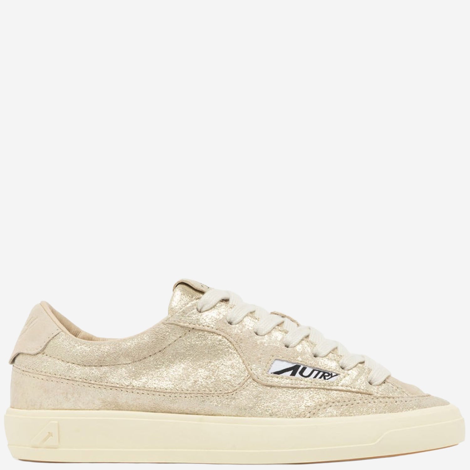 SNEAKERS WINDSCAPE LOW IN SUEDE LAMINATO ORO SCLWZE02 LAMSUESUEPLATSAND AUTRY 