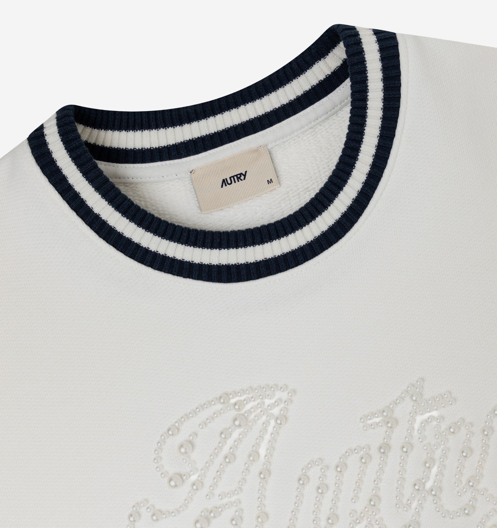 FELPA IN COTONE CON LOGO SWPW039W JERSEYWHITE AUTRY 