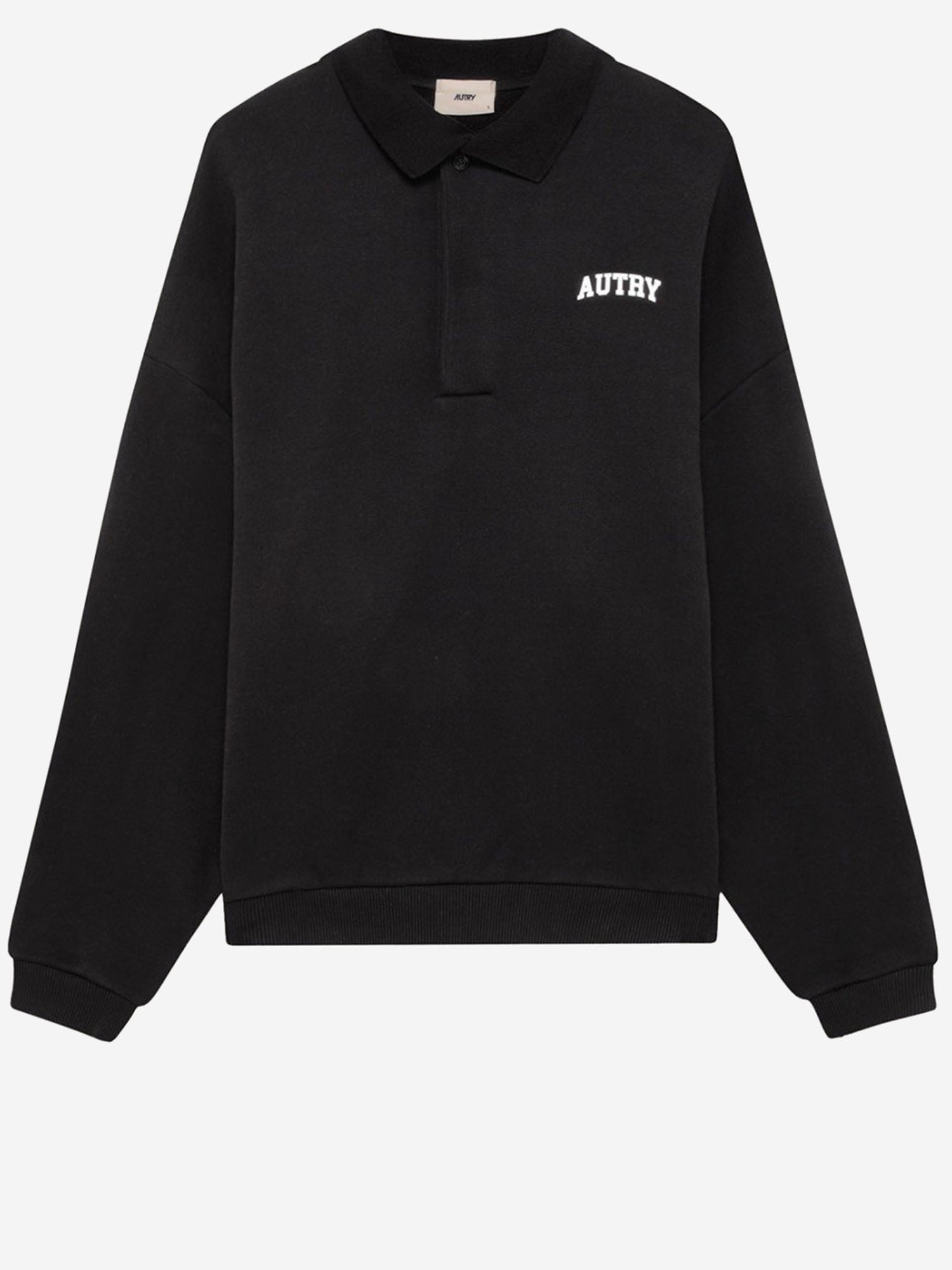 FELPA IN COTONE CON LOGO SWPX034K JERSEYBLACK AUTRY 