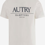 T-shirt in cotone con logo TSPM044W JERSEYWHITE AUTRY 