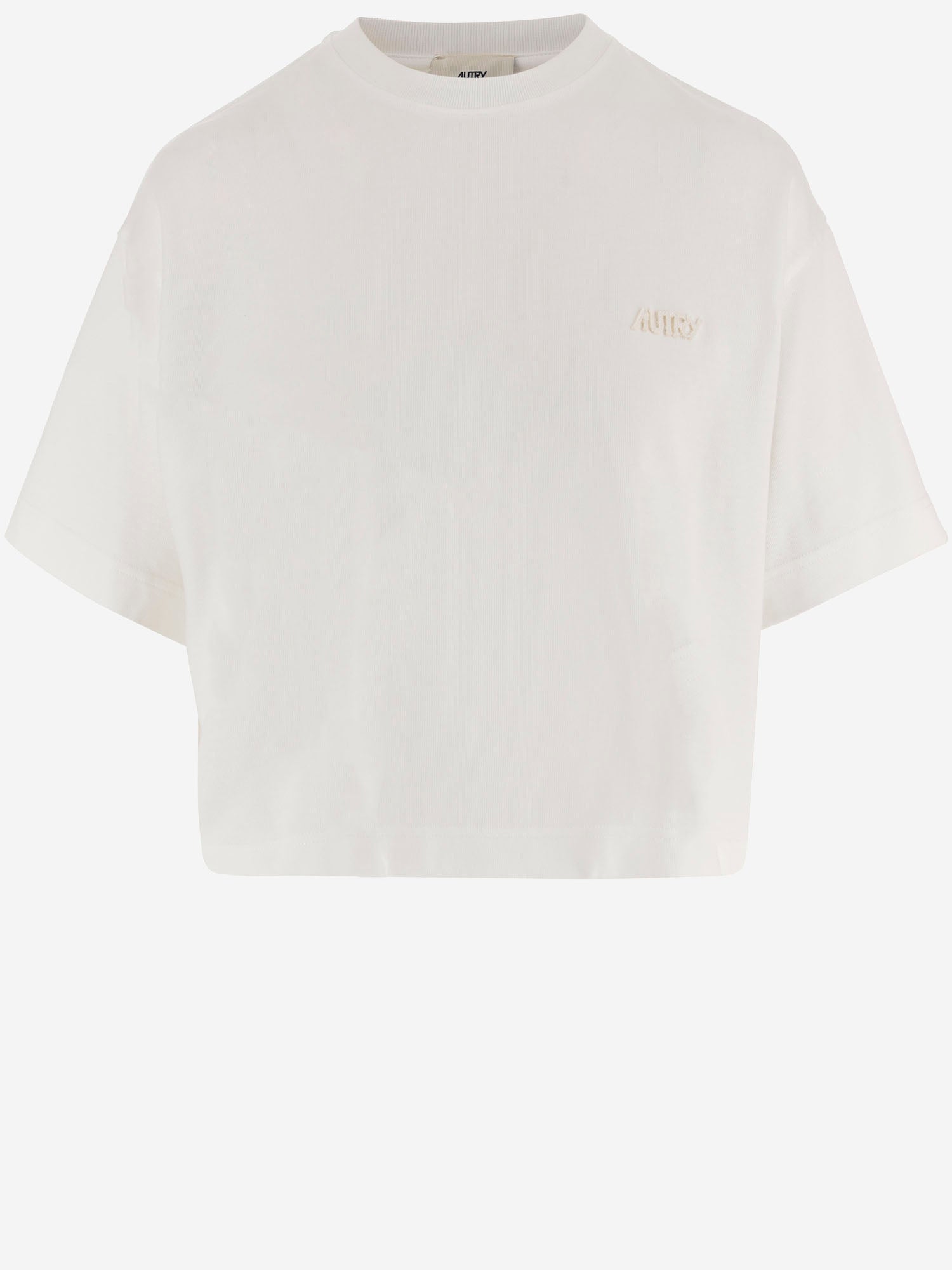 T-SHIRT IN COTONE CON LOGO RICAMATO TSPW052W HEAVYJERSWHITE AUTRY 