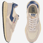 SNEAKERS REELWIND LOW IN NYLON E SUEDE WWLMUT27 SUEDENETECRUENSBLUE AUTRY 