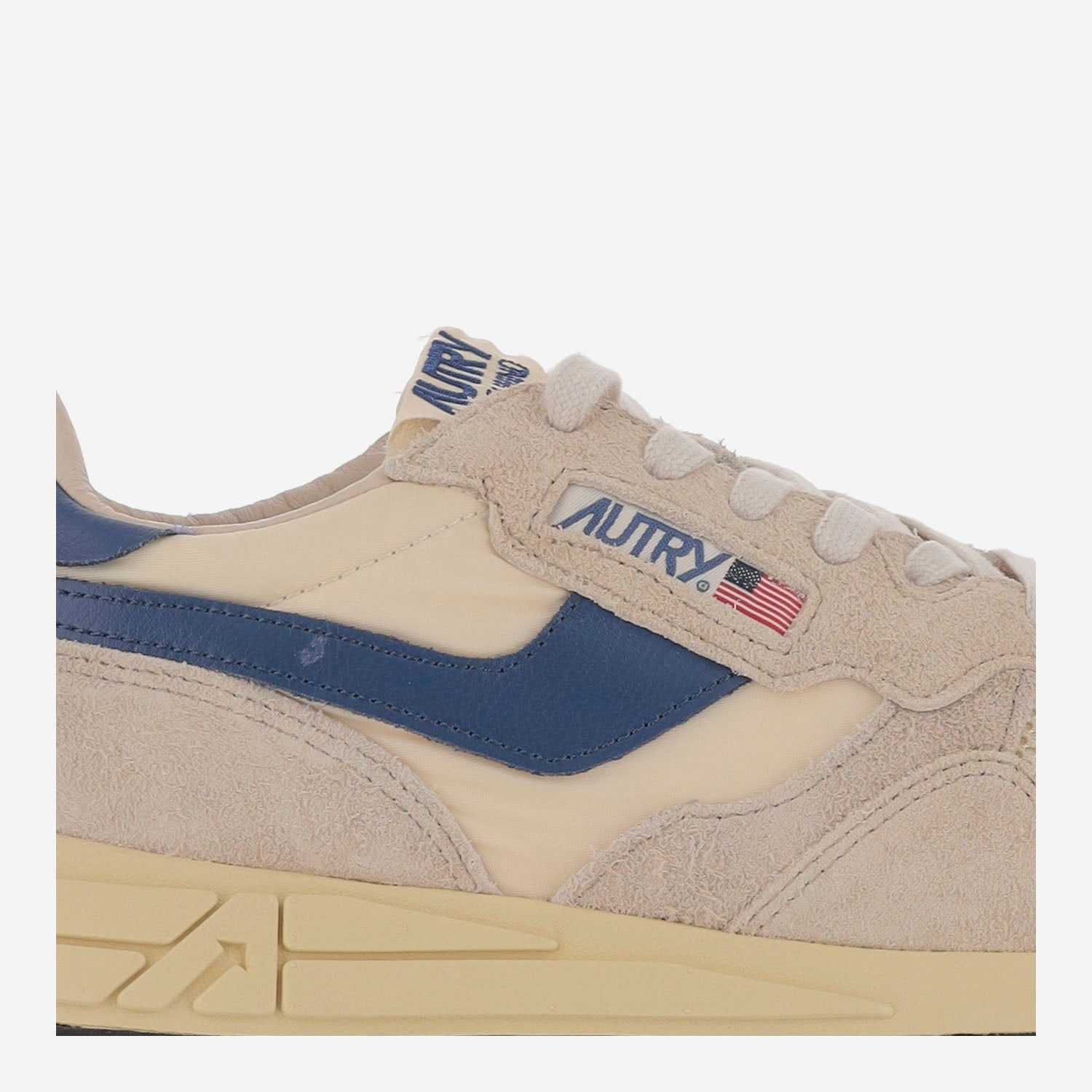 SNEAKERS REELWIND LOW IN NYLON E SUEDE WWLMUT27 SUEDENETECRUENSBLUE AUTRY 