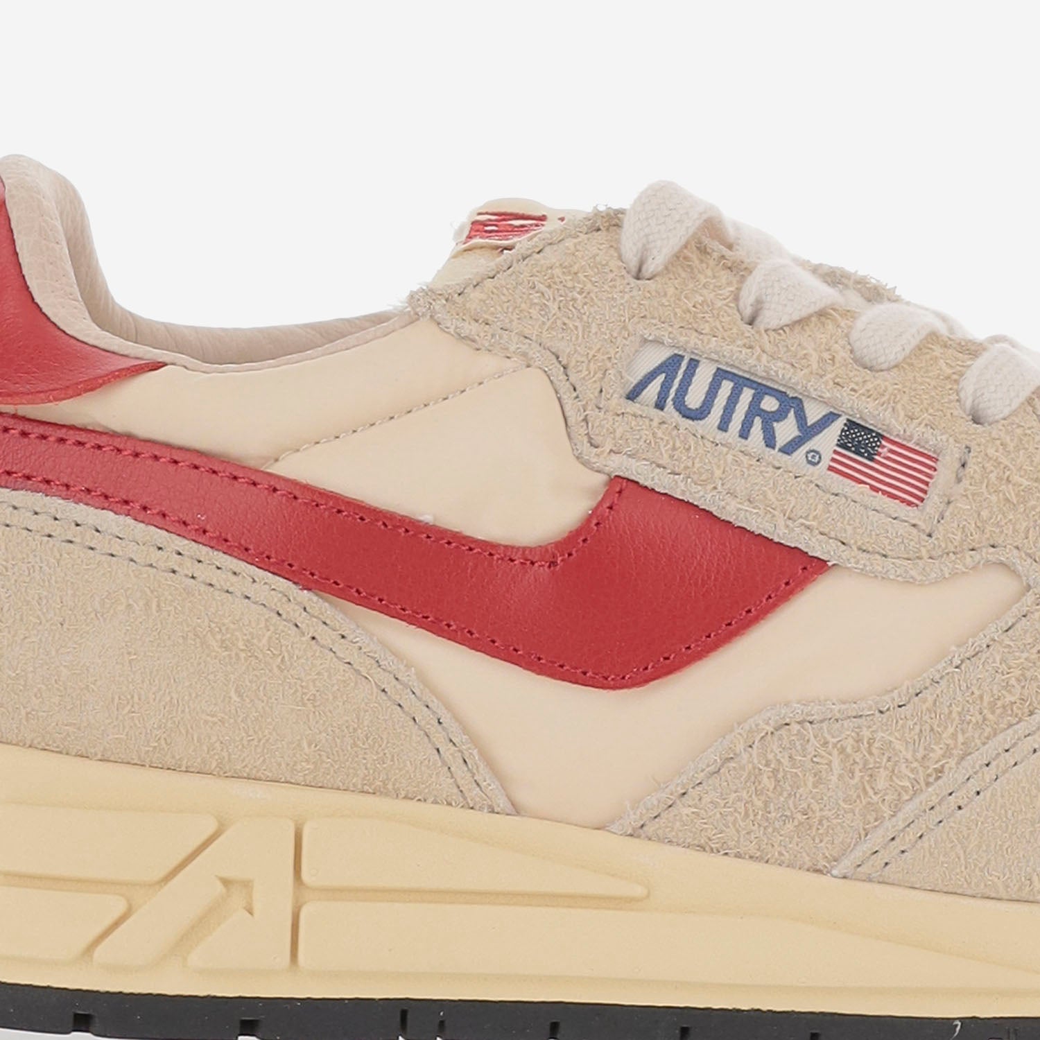 SNEAKERS REELWIND LOW IN NYLON E SUEDE WWLMUT34 SUEDENETECRURED AUTRY 