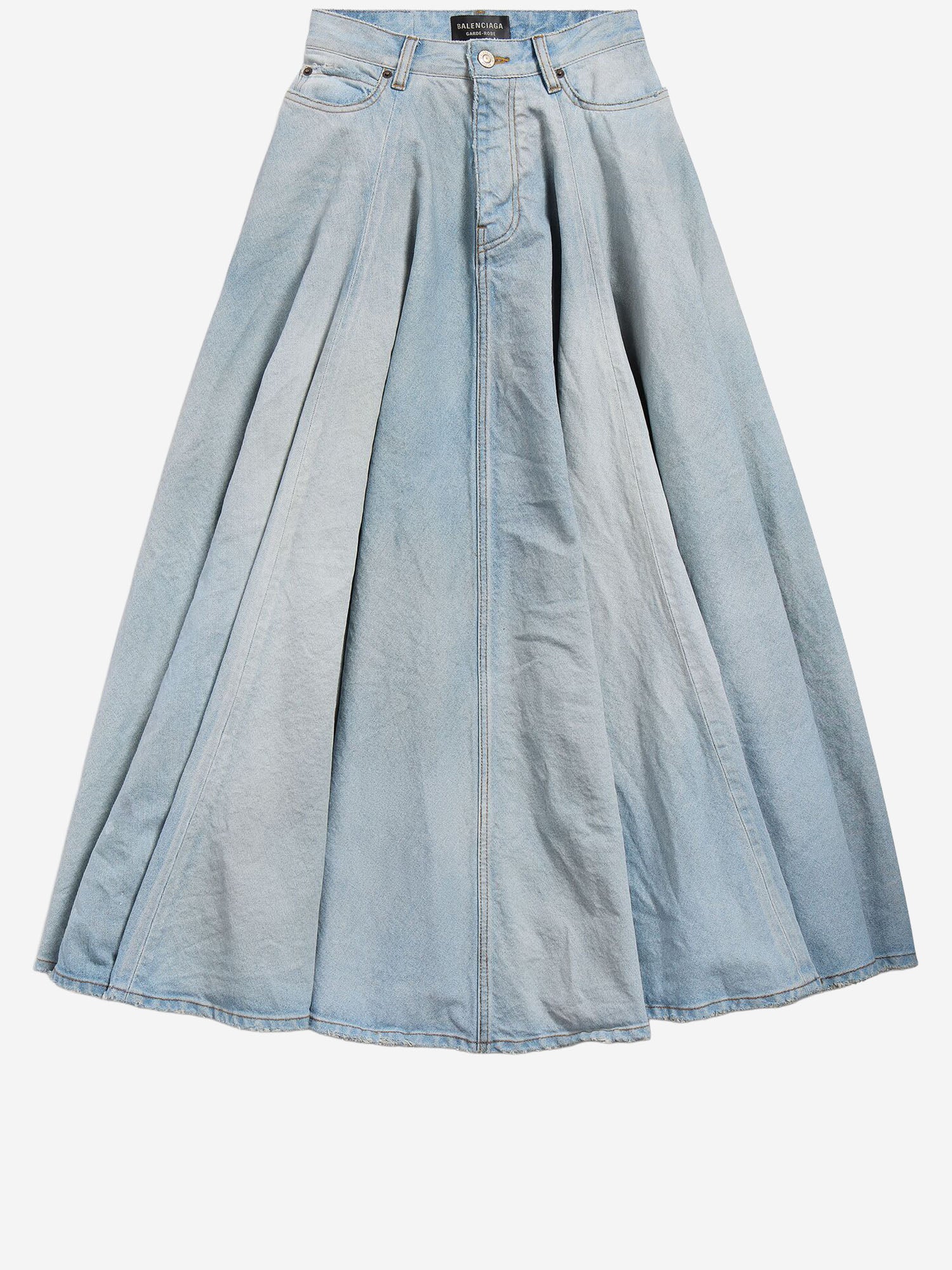 GONNA GODET MAXI IN COTONE 856906 TTWB14009 BALENCIAGA 