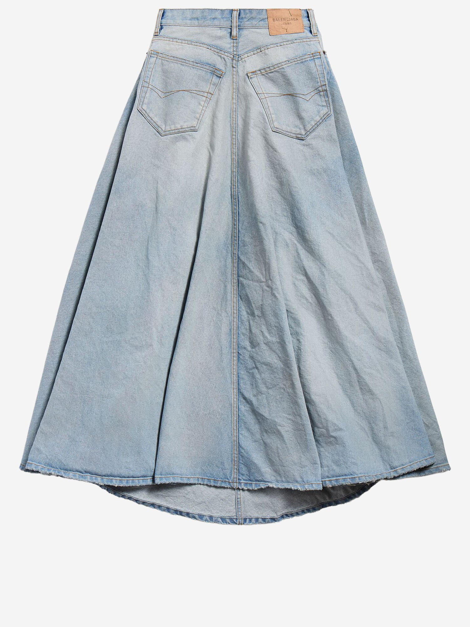 GONNA GODET MAXI IN COTONE 856906 TTWB14009 BALENCIAGA 