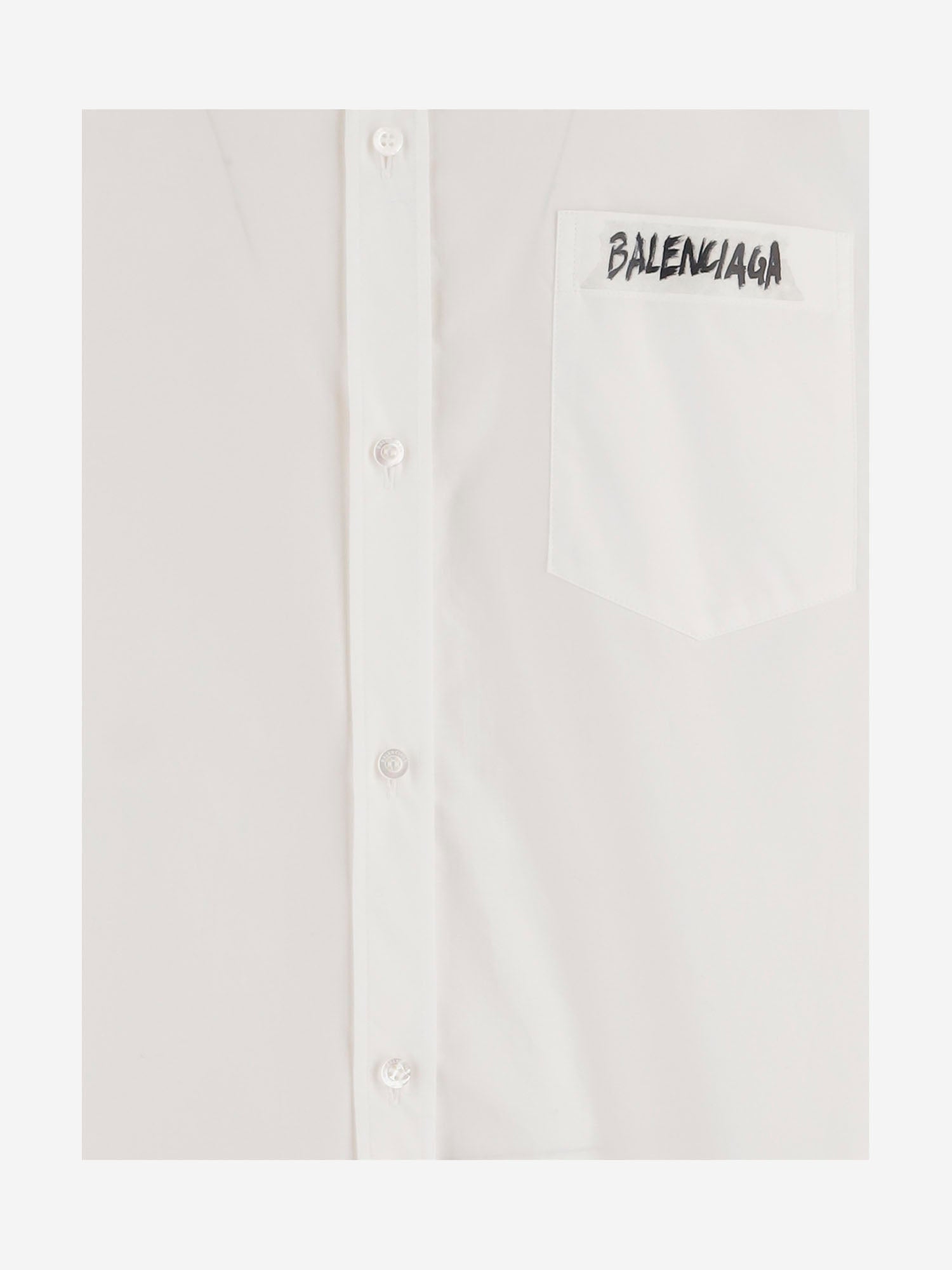 CAMICIA IN COTONE CON LOGO 857810 TRM289000 BALENCIAGA 