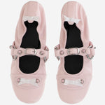 BALLERINE CITY FLAT IN PELLE CON FIOCCHI E STRASS 864665 WZD415158 BALENCIAGA 