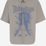 Camicia in cotone con stampa logo 869793 TRM282967 BALENCIAGA 