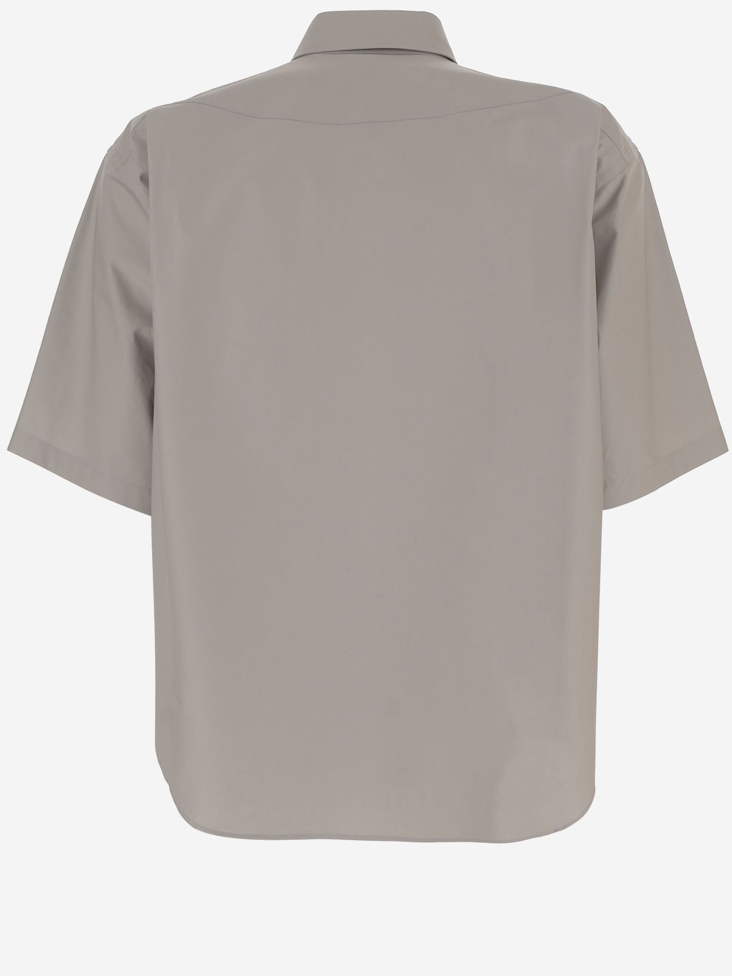 Camicia in cotone con stampa logo 869793 TRM282967 BALENCIAGA 