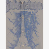 Camicia in cotone con stampa logo 869793 TRM282967 BALENCIAGA 