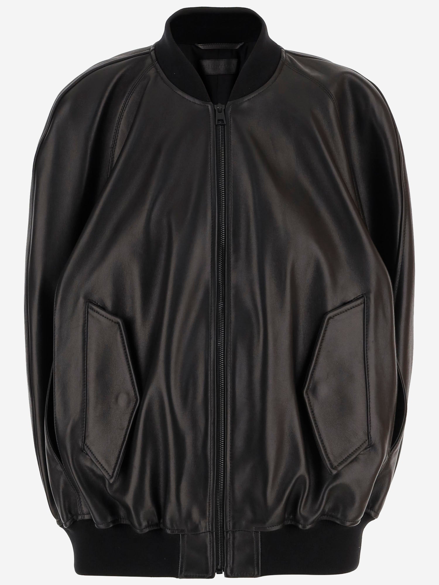 Bomber smanicato in pelle 872003 TUS111000 BALENCIAGA 