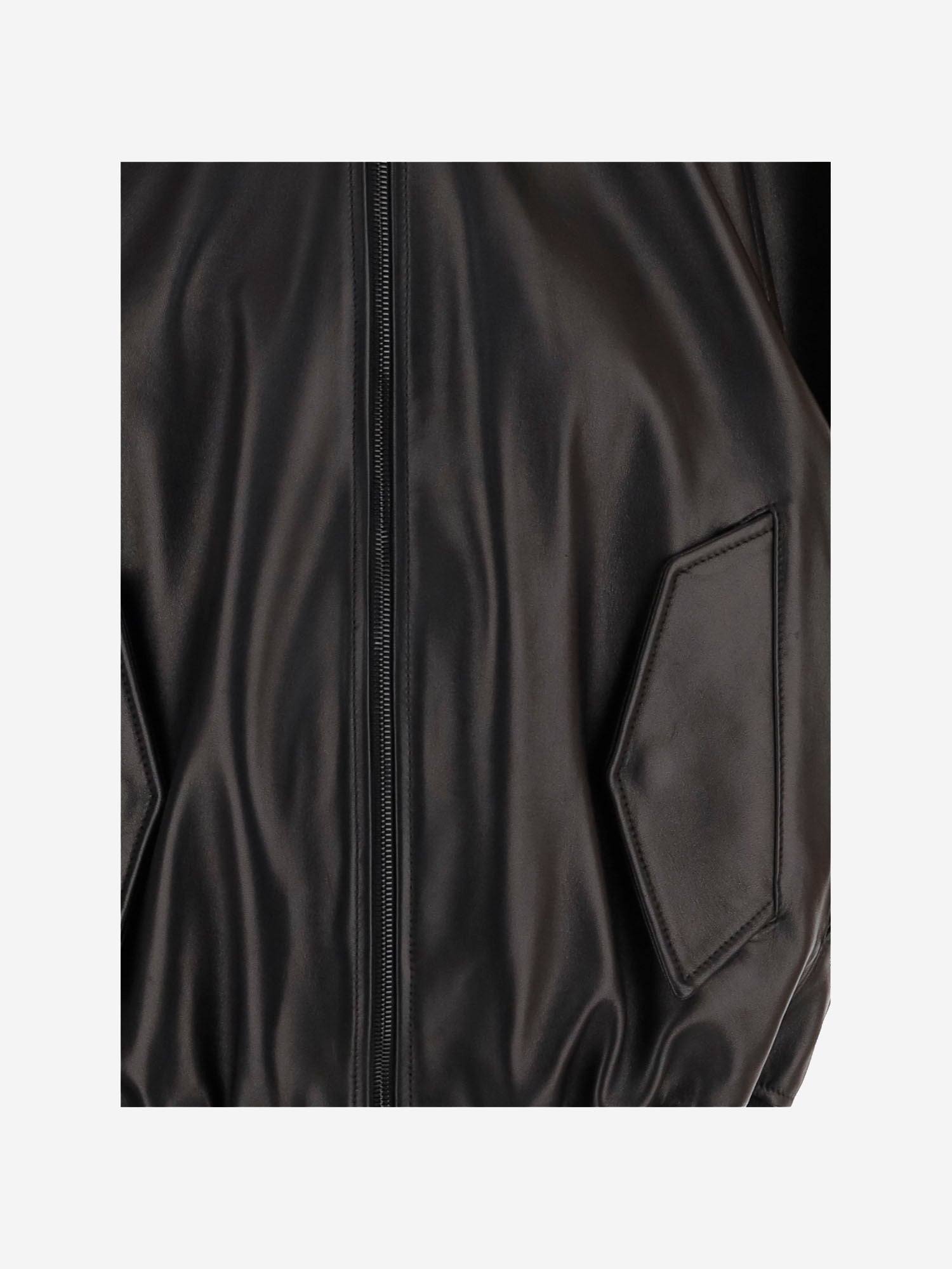 Bomber smanicato in pelle 872003 TUS111000 BALENCIAGA 