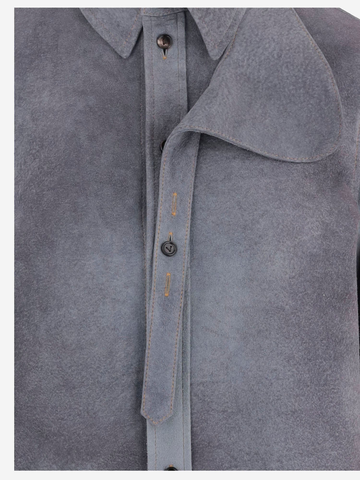 CAMICIA IN SUEDE EFFETTO SFUMATO 859914 V66X04690 BOTTEGA VENETA 
