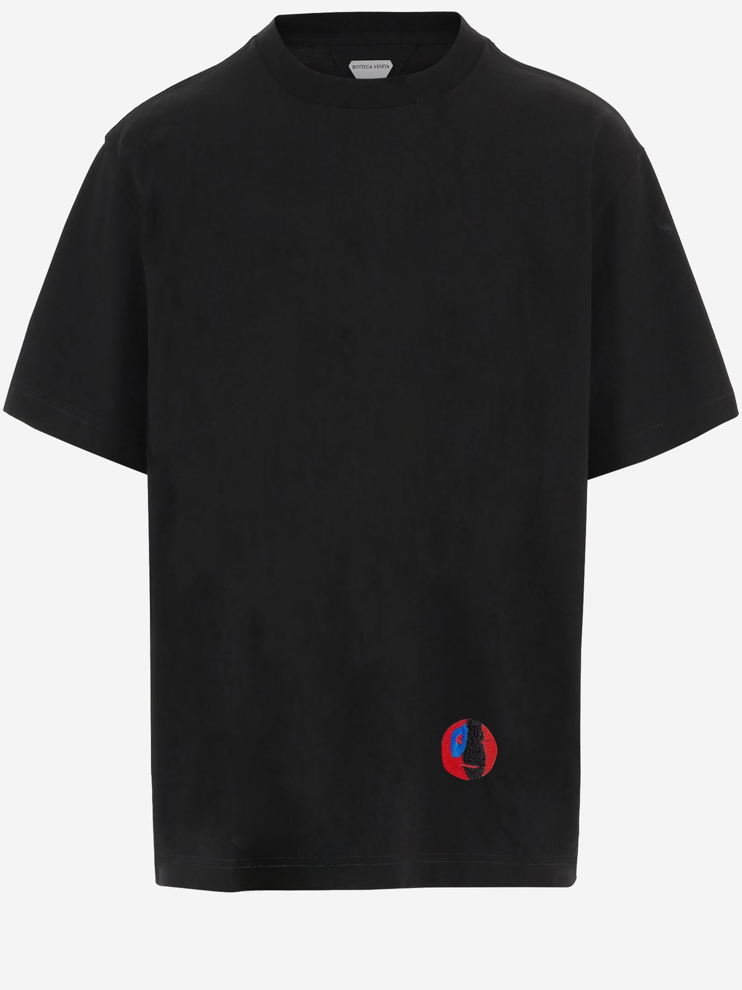 T-SHIRT IN COTON CON RICAMO 864789 V6F401010 BOTTEGA VENETA 