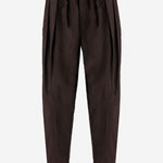 PANTALONI IN SETA CON PINCE 869591 V6D802608 BOTTEGA VENETA 