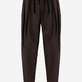 PANTALONI IN SETA CON PINCE 869591 V6D802608 BOTTEGA VENETA 