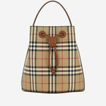 BORSA BUCKET TB CON MOTIVO CHECK 8109795 VNTGCHKBRIARBROWN BURBERRY 