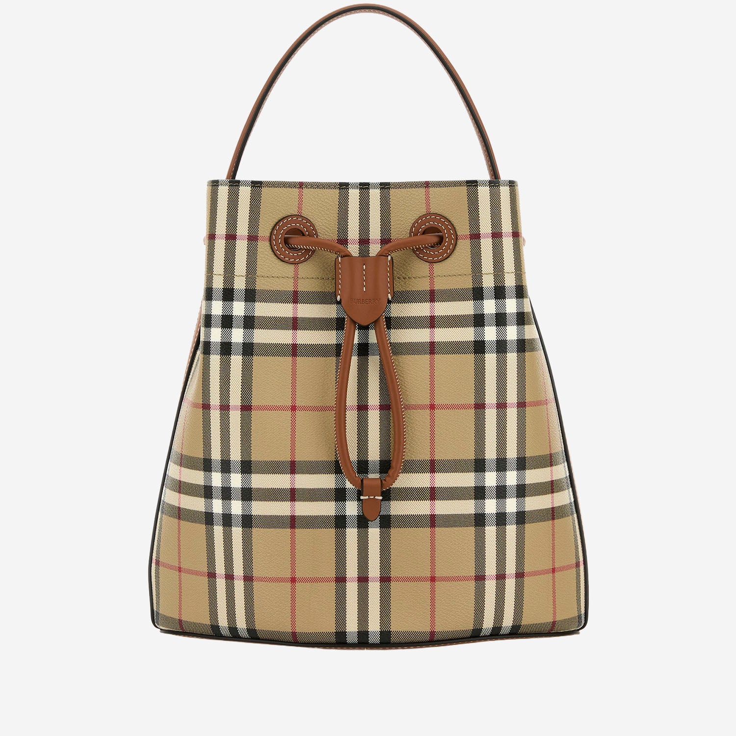 BORSA BUCKET TB CON MOTIVO CHECK 8109795 VNTGCHKBRIARBROWN BURBERRY 