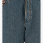 JEANS IN DENIM DI COTONE CON RISVOLTI CHECK 8116361 MIDBLUE BURBERRY 