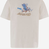 T-shirt in cotone Beach Knight 8123483 CHALK BURBERRY 
