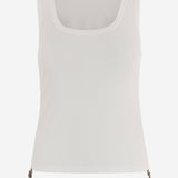 CANOTTA IN COTONE STRETCH 8123631 CHALK BURBERRY 