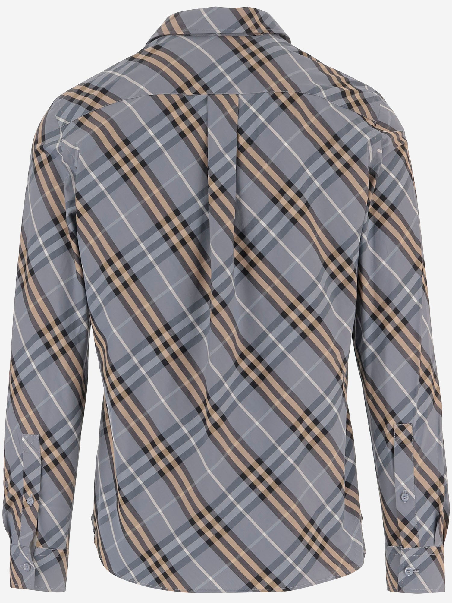 CAMICIA IN COTONE CON MOTIVO CHECK 8123670 WAVEBLUEIPCHECK BURBERRY 