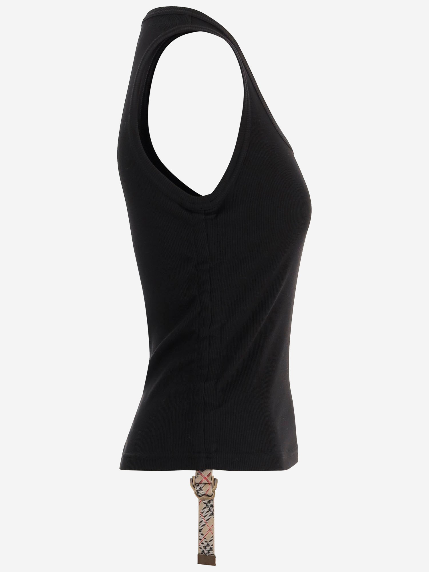 CANOTTA IN COTONE STRETCH 8124387 BLACK BURBERRY 
