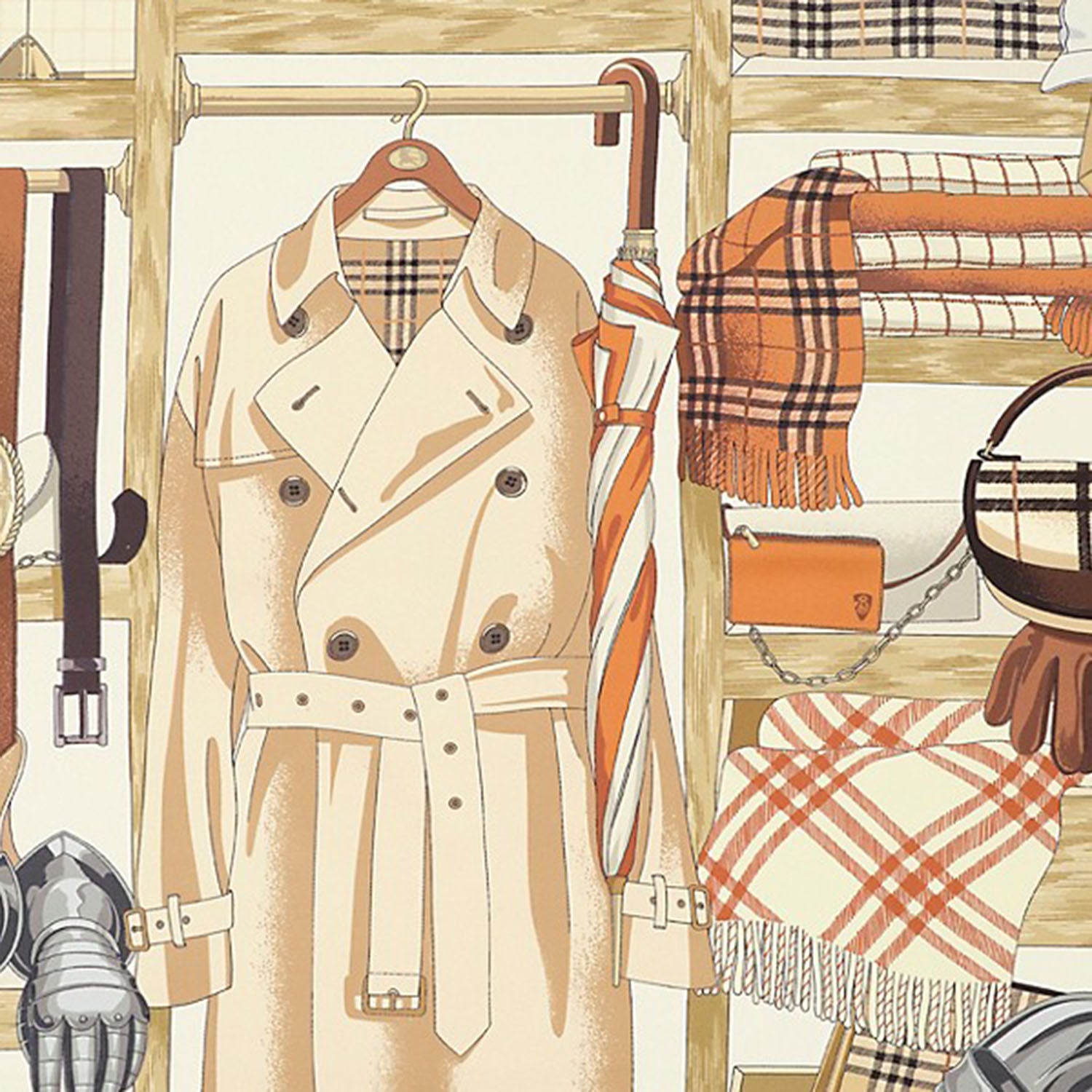 FOULARD IN SETA Wardrobe 8125643 PUMPKINORANGE BURBERRY 