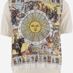 T-SHIRT IN LANA E SETA CON STAMPA 8126351 SEASIDEBLUEPATTERN BURBERRY 
