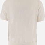 T-SHIRT IN LANA E SETA CON STAMPA 8126351 SEASIDEBLUEPATTERN BURBERRY 