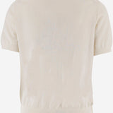 T-SHIRT IN LANA E SETA CON STAMPA 8126351 SEASIDEBLUEPATTERN BURBERRY 