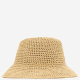 CAPPELLO BUCKET IN RAFIA CON LOGO 8126535 NATURAL BURBERRY 