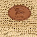 CAPPELLO BUCKET IN RAFIA CON LOGO 8126535 NATURAL BURBERRY 