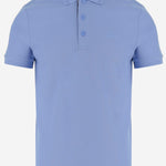 POLO IN COTONE CON LOGO 8126924 CORNFLOWERBLUE BURBERRY 