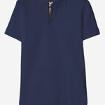 POLO IN COTONE CON LOGO 8126926 DENIMBLUE BURBERRY 