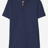 POLO IN COTONE CON LOGO 8126926 DENIMBLUE BURBERRY 