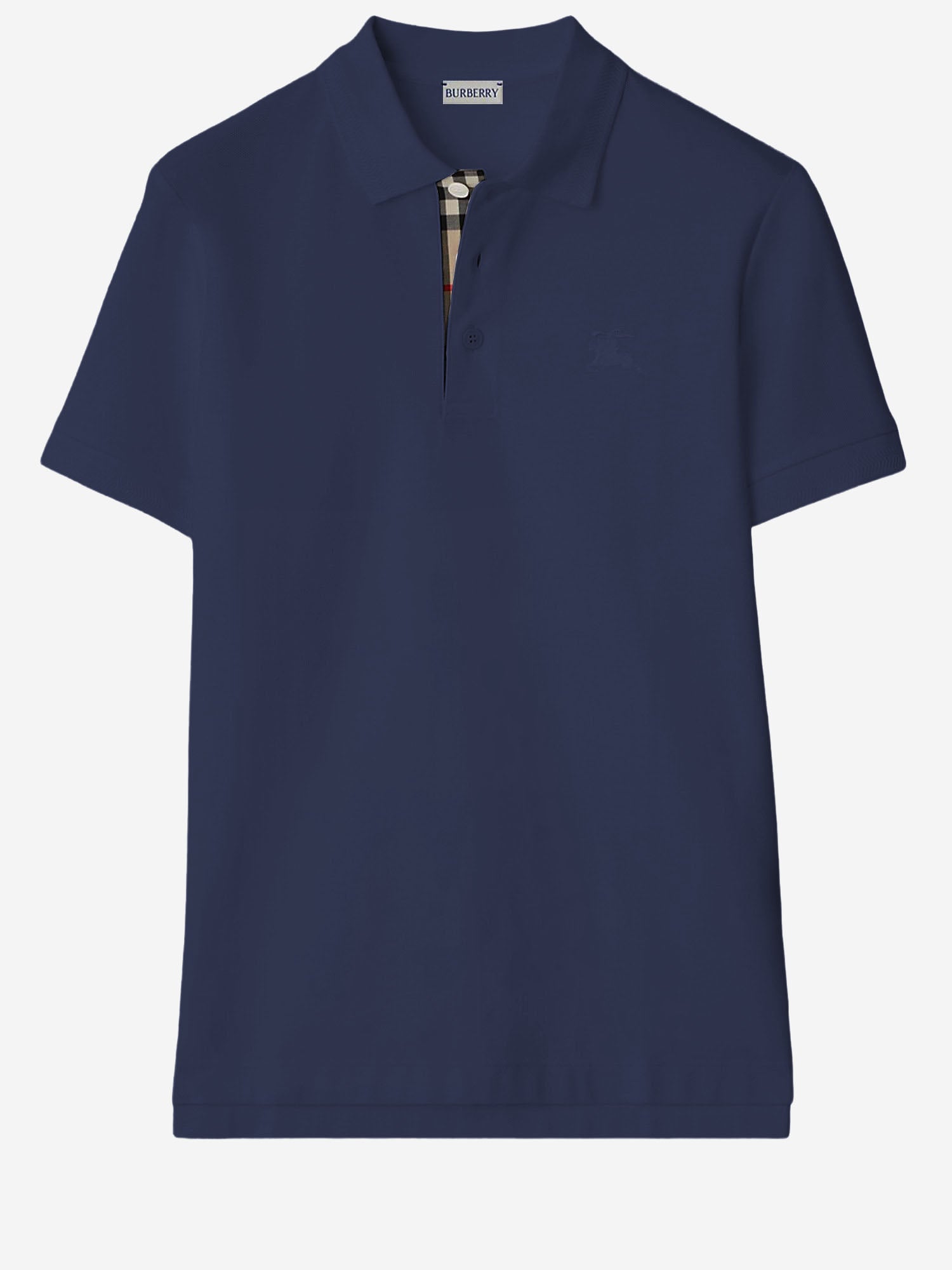 POLO IN COTONE CON LOGO 8126926 DENIMBLUE BURBERRY 
