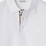 POLO IN COTONE CON LOGO 8126937 WHITE BURBERRY 