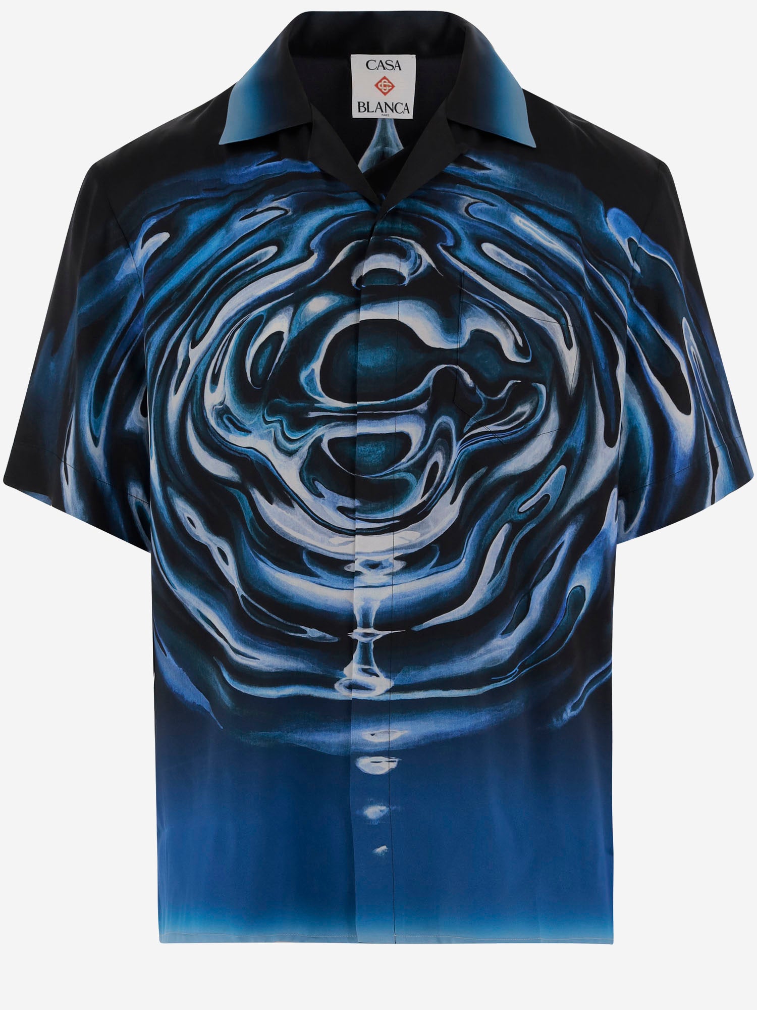 CAMICIA IN SETA CON STAMPA GRAFICA MSP26SH003 08 CASABLANCA 