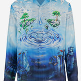 CAMICIA IN SETA CON STAMPA GRAFICA MSP26SH006 01 CASABLANCA 