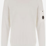 MAGLIA IN COTONE CON LOGO 20CMKN105A 006323O103 CP COMPANY 
