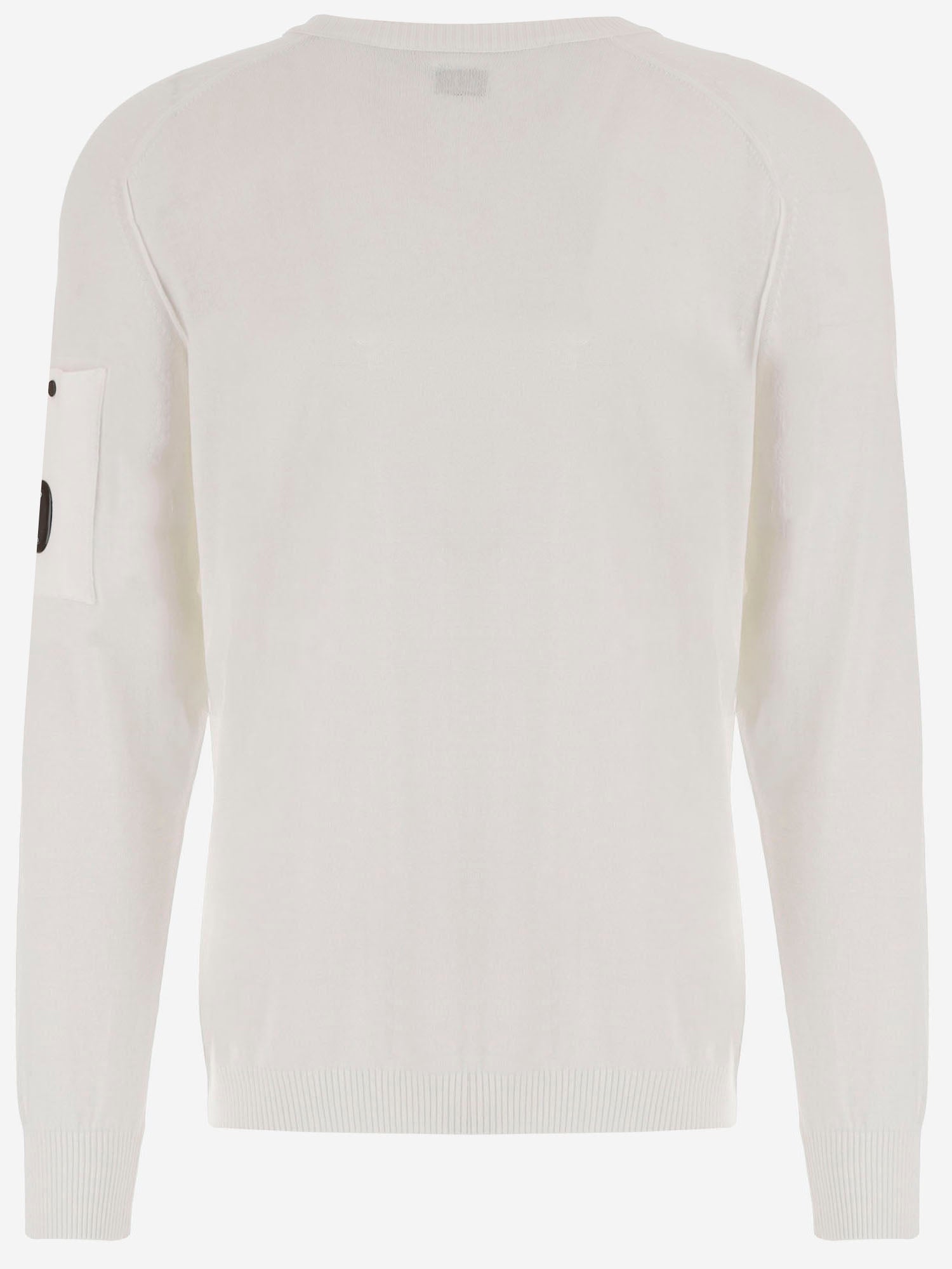 MAGLIA IN COTONE CON LOGO 20CMKN105A 006323O103 CP COMPANY 