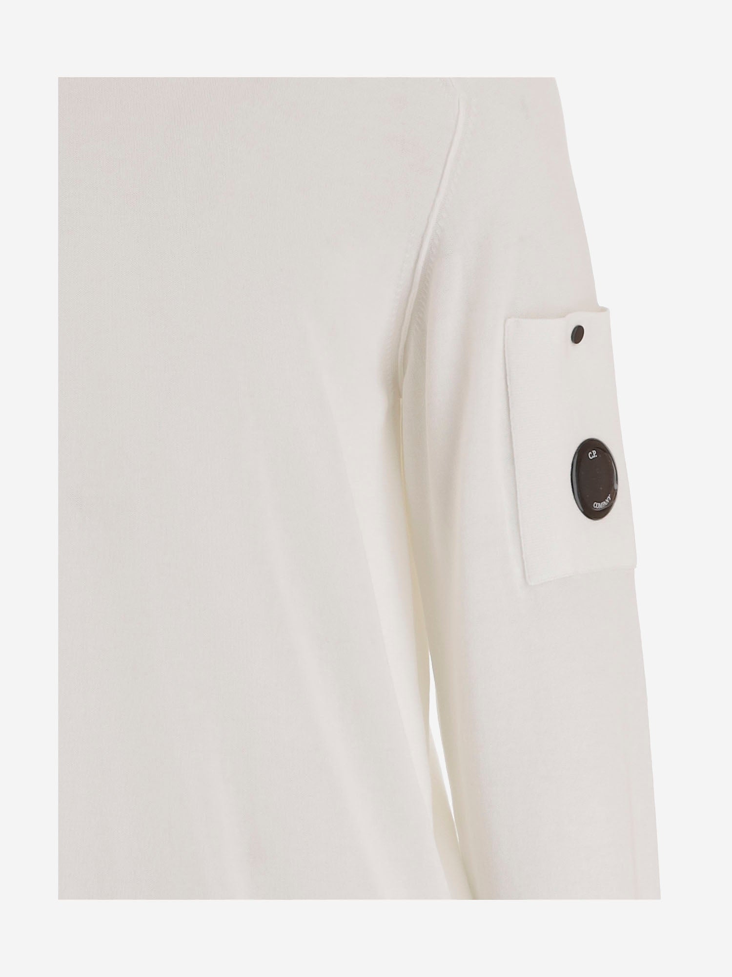 MAGLIA IN COTONE CON LOGO 20CMKN105A 006323O103 CP COMPANY 