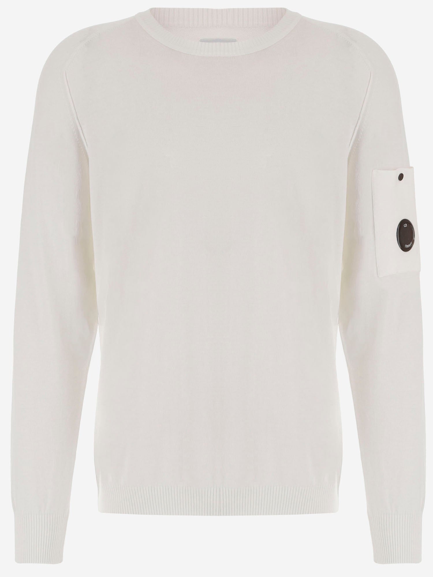 MAGLIA IN COTONE CON LOGO 20CMKN105A 006323O103 CP COMPANY 
