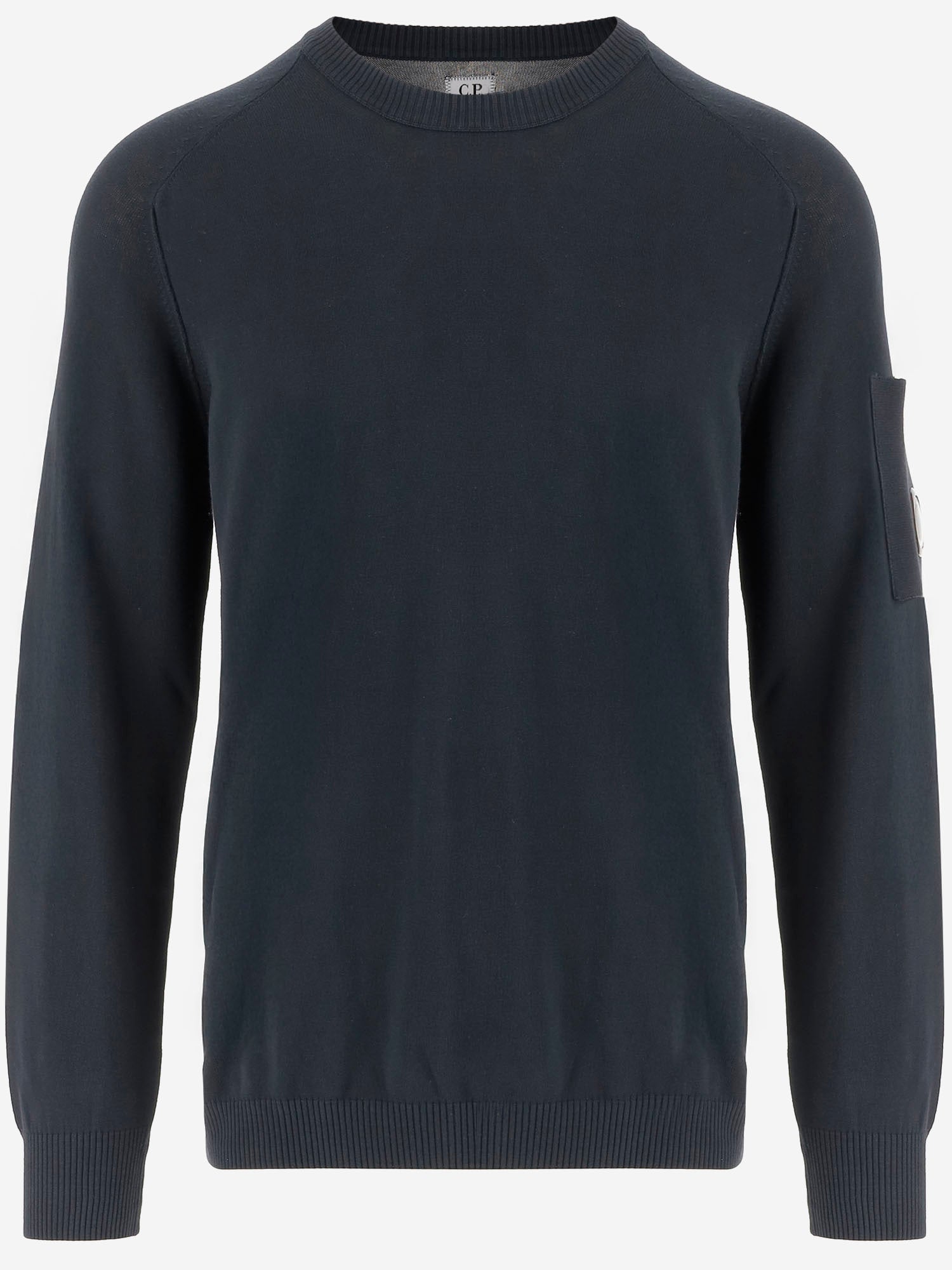 MAGLIA IN COTONE CON LOGO 20CMKN105A 006323O888 CP COMPANY 