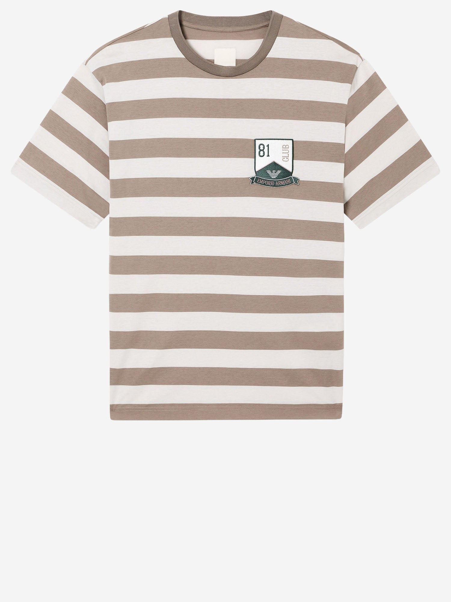 T-SHIRT IN COTONE A RIGHE EM004504 AF23154M1088 EMPORIO ARMANI 